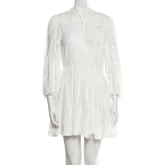 Maje Rapala White Eyelet Dress - Picture 4 of 9